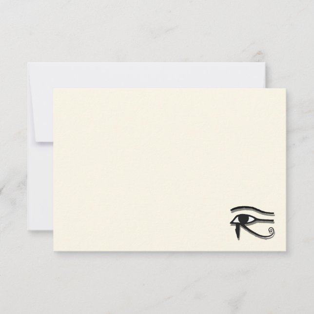 Tarjeta Pequeña Eye Of Horus Egyptian Symbol Blank Cream Off White (Anverso)