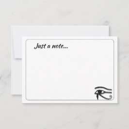 Tarjeta Pequeña Eye Of Horus Egyptian Symbol Custom Just a Note