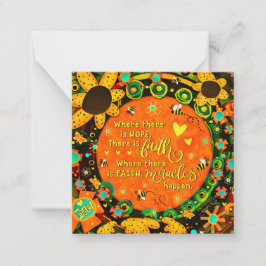 Tarjeta Pequeña Faith Bonito Floral Bumblebee Irelyn Mini