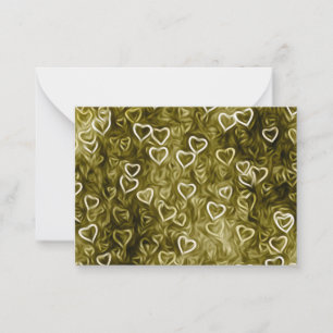 Tarjeta Pequeña Falling Hearts - Yellow