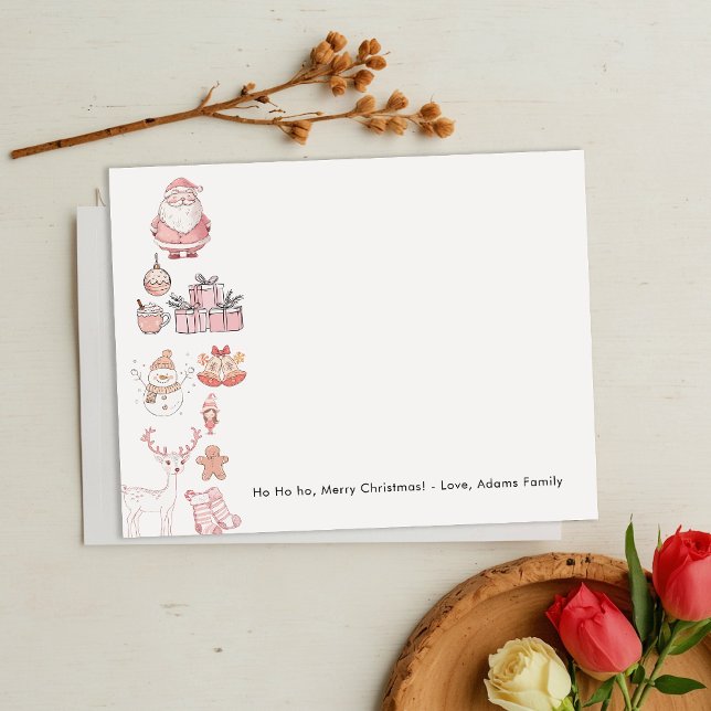 Tarjeta Pequeña Familia de Navidades rosados (Subido por el creador)