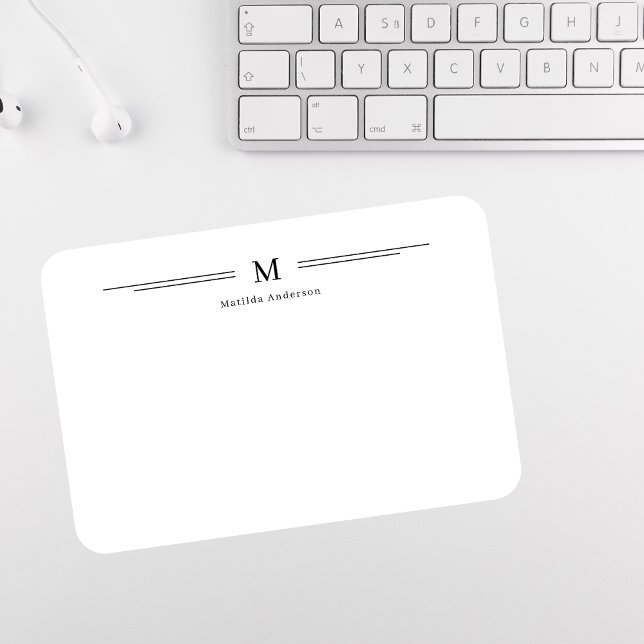 Tarjeta Pequeña Familia de nombres de monograma moderno simple for (Subido por el creador)