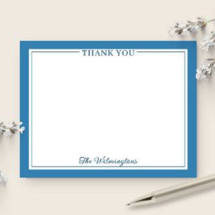 Tarjeta Pequeña Familia Gracias Patina Azul Papelería Moderna