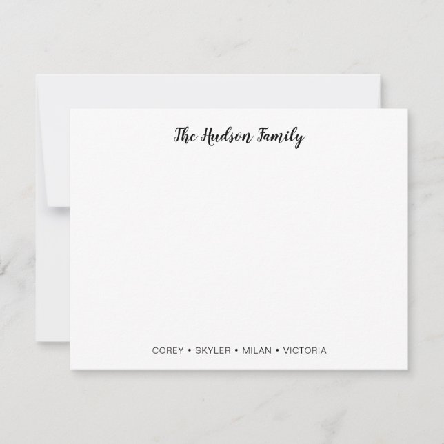 Tarjeta Pequeña Family Note Card (Anverso)