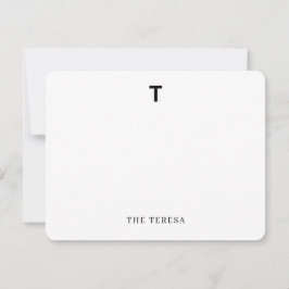 Tarjeta Pequeña Family Photo Collage | Minimal Elegant Monogram