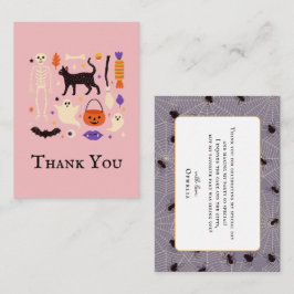 Tarjeta Pequeña Famoso Un Halloween Rosado Primer Cumpleaños Graci