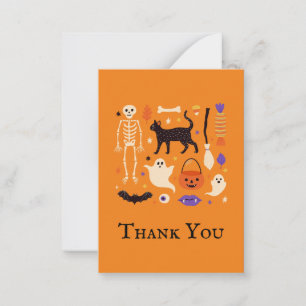 Tarjeta Pequeña Famoso Un Naranja de Halloween Primer Cumpleaños G