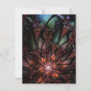 Tarjeta Pequeña Fantasía suave y delicada de fantasía fractal de f