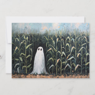Tarjeta Pequeña Fantasma Caprichoso Nombre Personalizado Halloween