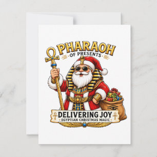 Tarjeta Pequeña Faraón de Regalos Santa Navidad Egipcio