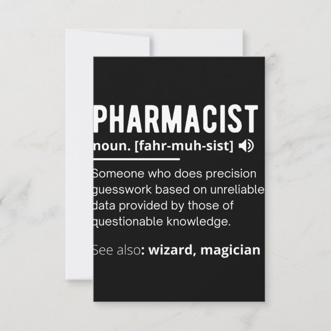 Tarjeta Pequeña farmacéutico (Anverso)