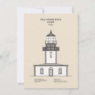 Tarjeta Pequeña Faro de la Roca Tillamook - Oregon - SBD