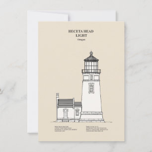 Tarjeta Pequeña Faro Heceta Head - Oregon - SBD