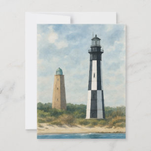 Tarjeta Pequeña Faros de Cape Henry