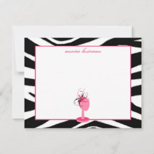 Tarjeta Pequeña Fascinador y Gorra Stand Zebra Imprimir Notecnolog