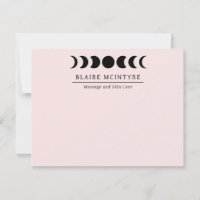 Fases modernas de luna rosa claro elegante