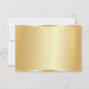 Tarjeta Pequeña Faux Gold Blank Template Luxurious Linen Modern