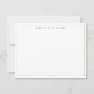 Tarjeta Pequeña Faux Gold Simple Profesional Moderno Borde delgado