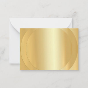 Tarjeta Pequeña Faux Gold Trendy Modern Elegant Blank Template