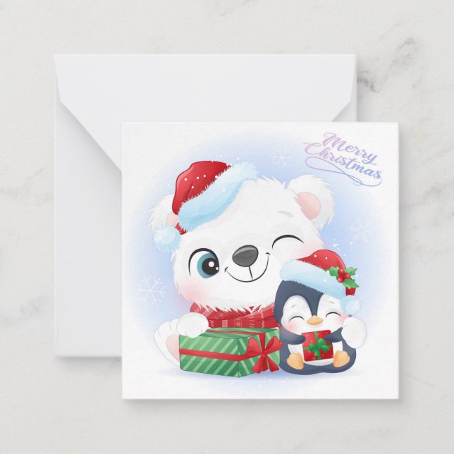 Tarjeta Pequeña Felices Fiestas (Anverso)