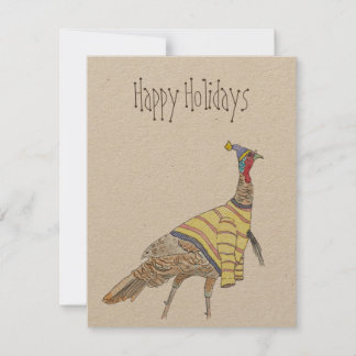 Tarjeta Pequeña Felices Fiestas Cold Turkey