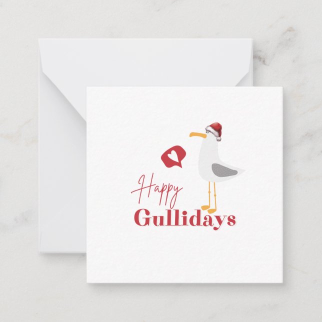 Tarjeta Pequeña Felices Navidades de Gullidays (Anverso)