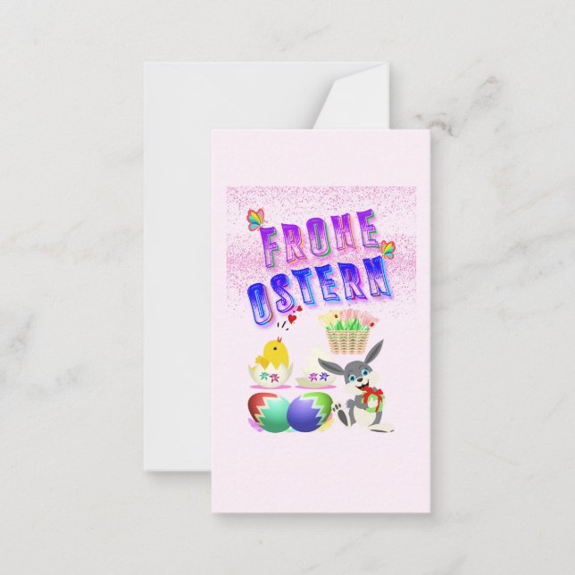 Tarjeta Pequeña Felices Pascuas (Anverso)