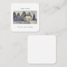 Felices vacaciones Navidades Casas de cabaña de ni