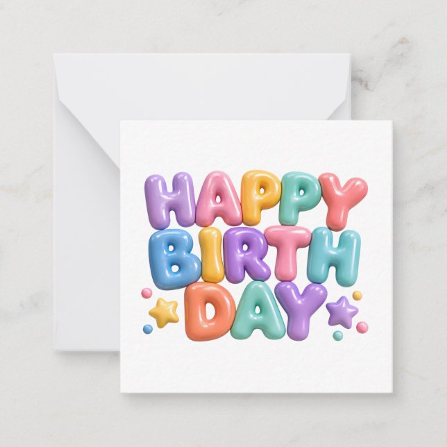 Tarjeta Pequeña Felicidades (Anverso)