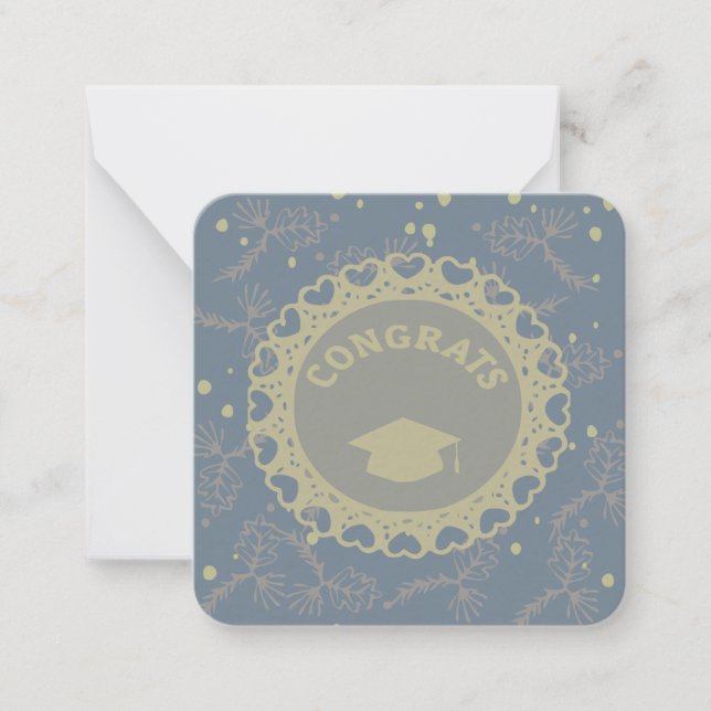 Tarjeta Pequeña Felicidades Graduado  (Anverso)
