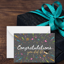 Tarjeta Pequeña Felicidades Lo Lograste Graduación