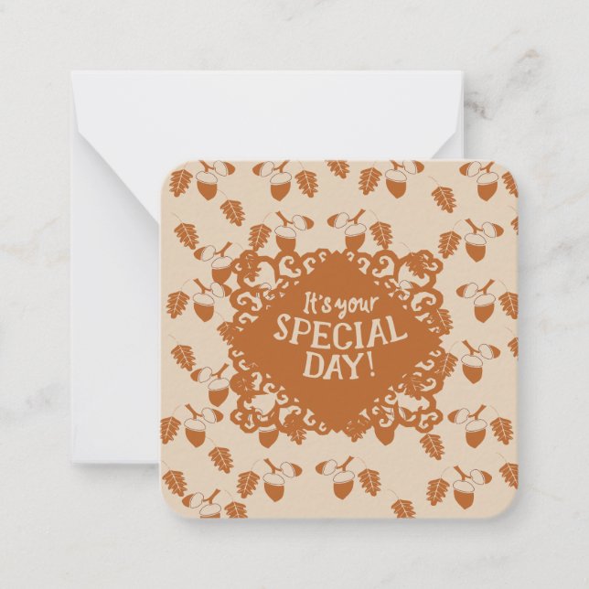 Tarjeta Pequeña Felicitación de cumpleaños: (Anverso)