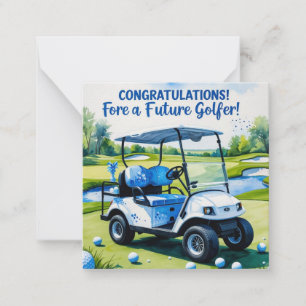 Tarjeta Pequeña Felicitaciones de golf para Baby Boy