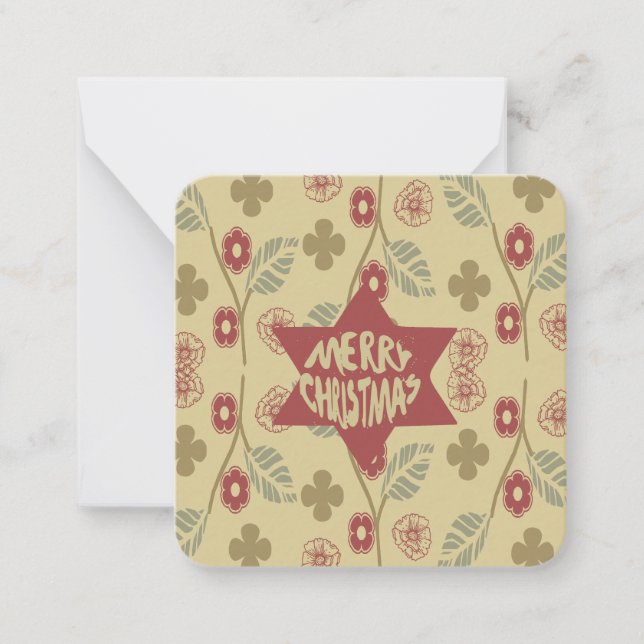 Tarjeta Pequeña Felicitaciones de Navidad (Anverso)
