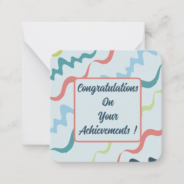 Tarjeta Pequeña ¡Felicitaciones Por Sus Logros! (Anverso)
