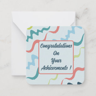 Tarjeta Pequeña ¡Felicitaciones Por Sus Logros!