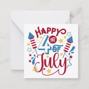 Tarjeta Pequeña Feliz 4 de julio