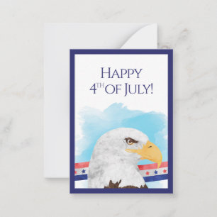 Tarjeta Pequeña Feliz 4 de julio al cliente