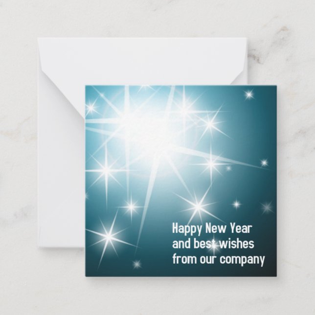 Tarjeta Pequeña Feliz Año Nuevo (Anverso)