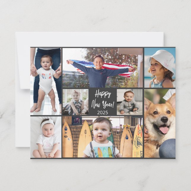 Tarjeta Pequeña Feliz Año Nuevo 8 Foto (Anverso)
