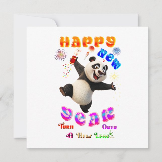 Tarjeta Pequeña Feliz Año Nuevo Comienza Una Nueva Etapa (Anverso)