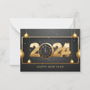 Tarjeta Pequeña Feliz Año Nuevo y Feliz Navidad