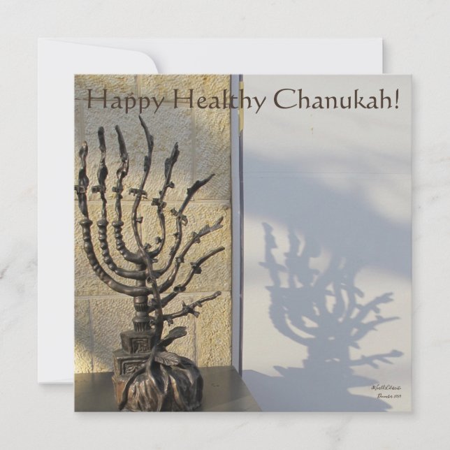 Tarjeta Pequeña ¡Feliz Chanukah saludable! (Anverso)
