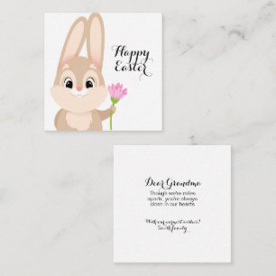 Tarjeta Pequeña Feliz Conejo de Pascua