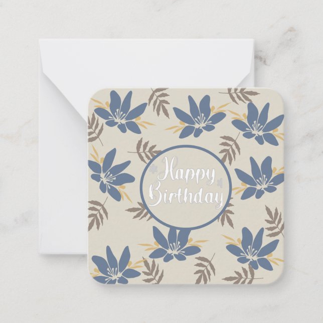 Tarjeta Pequeña Feliz cumpleaños (Anverso)