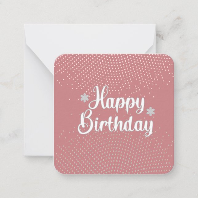 Tarjeta Pequeña Feliz cumpleaños (Anverso)