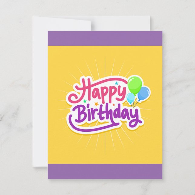 Tarjeta Pequeña ¡Feliz cumpleaños! (Anverso)