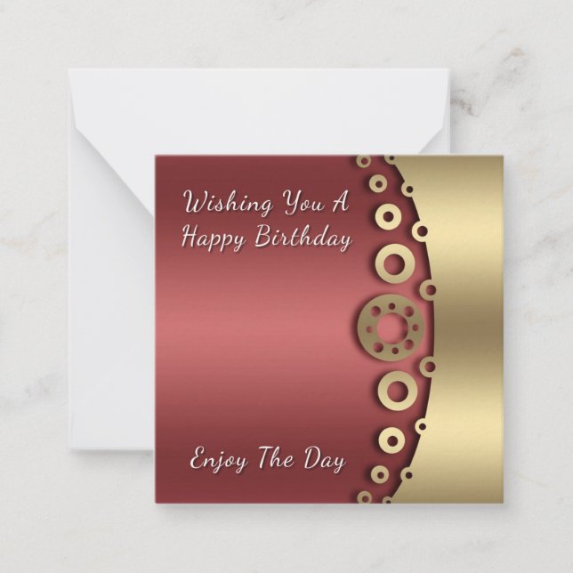 Tarjeta Pequeña Feliz cumpleaños (Anverso)