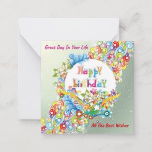Tarjeta Pequeña Feliz cumpleaños