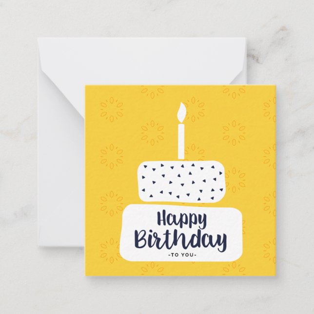 Tarjeta Pequeña Feliz cumpleaños (Anverso)